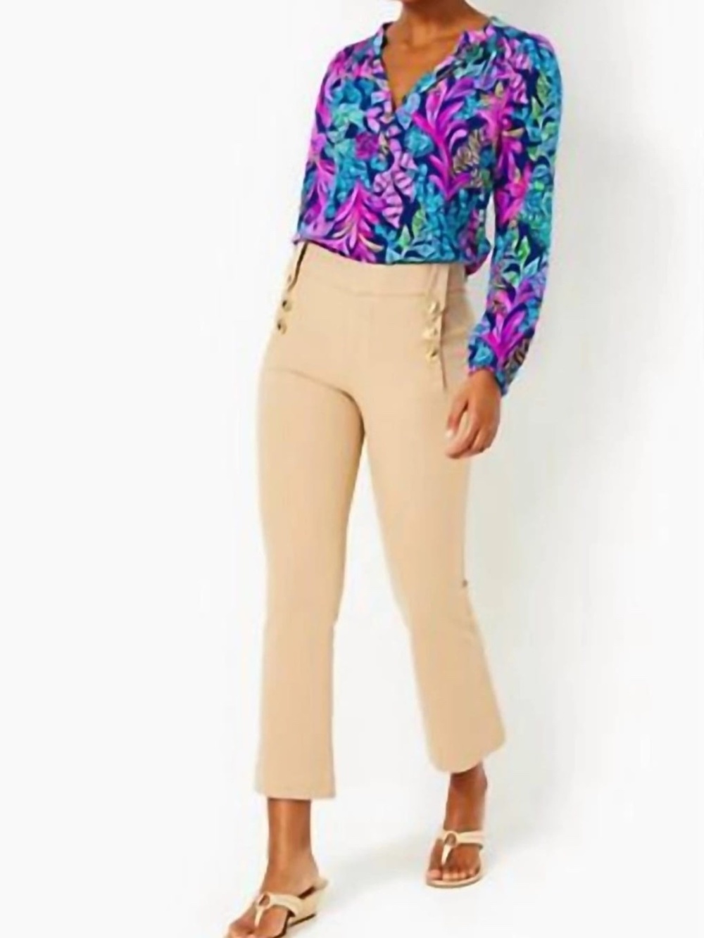 Lilly Pulitzer Parrish Bi - Strech Crop Pants (Highrise)